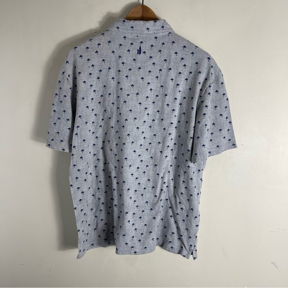 johnnie-O The OG Pique Polo - Currituck Print Shirt Size Large Cotton Grey - Picture 4 of 10